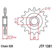 Kit chaine EK CHAIN super-renforcée acier HONDA CB 500 X 2019 - 2024 2