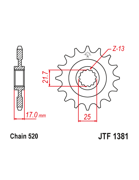 Kit chaine EK CHAIN super-renforcée acier HONDA CMX 500 REBEL 2017 - 2024