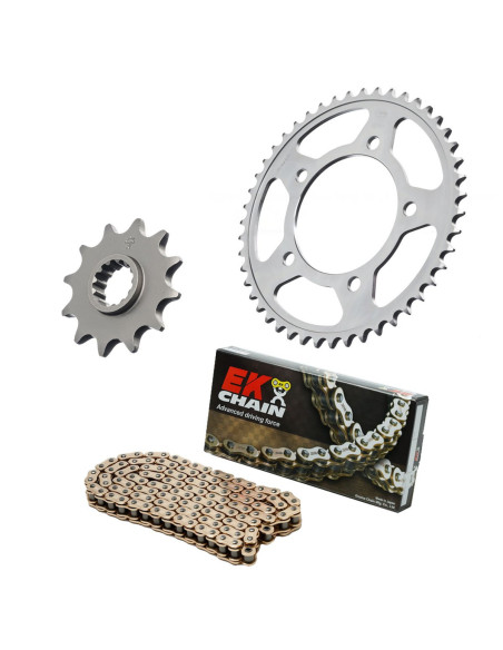 Kit chaine EK CHAIN super-renforcée acier BMW F 650 1993 - 2003 - F 650 ST 1997 - 2000