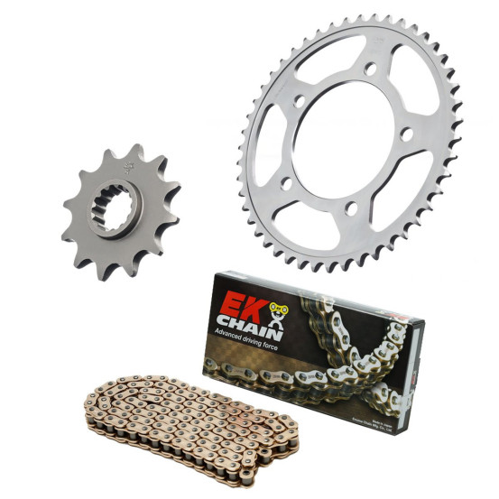 Kit chaine EK CHAIN super-renforcée acier BMW S 1000 RR 2012 - 2014
