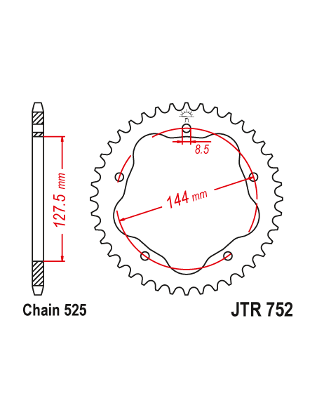 Kit chaine EK CHAIN super-renforcée acier DUCATI 796 MONSTER 2010 - 2015