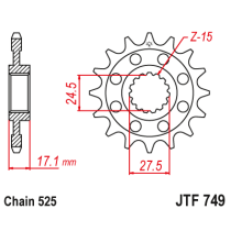 Kit chaine EK CHAIN super-renforcée acier DUCATI PANIGALE V4 2018 - 2024 2