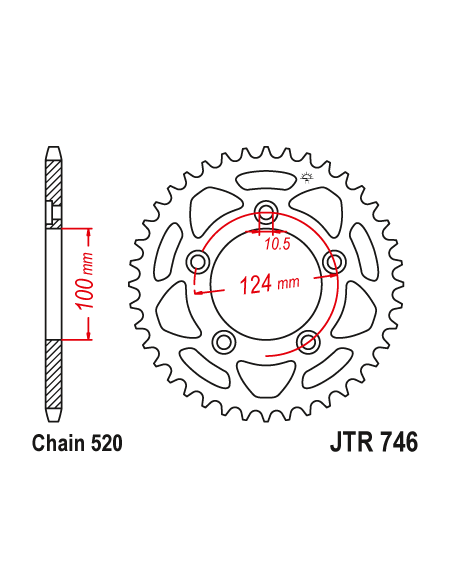 Kit chaine EK CHAIN super-renforcée acier DUCATI SCRAMBLER 800 2015 - 2022