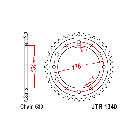 Kit chaine EK CHAIN super-renforcée acier HONDA CB 1000 R 2008 - 2015