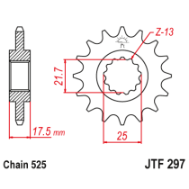 Kit chaine EK CHAIN super-renforcée acier HONDA CB 500 1994 - 2002 2