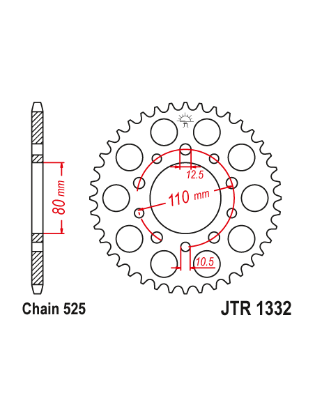 Kit chaine EK CHAIN super-renforcée acier HONDA CB 500 1994 - 2002