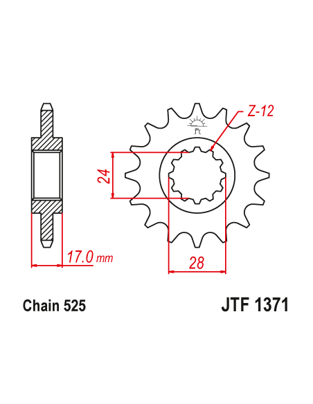 Kit chaine EK CHAIN super-renforcée acier HONDA CB 600 F HORNET 1998 - 2006