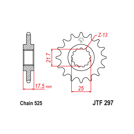 Kit chaine EK CHAIN super-renforcée acier HONDA CBF 500 2004 - 2006