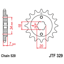 Kit chaine EK CHAIN super-renforcée acier HONDA MTX 125 1986 - 1990 2