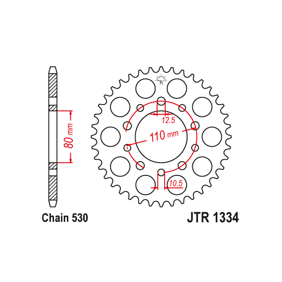 Kit chaine EK CHAIN super-renforcée acier HONDA VFR 750 F 1986 - 1987