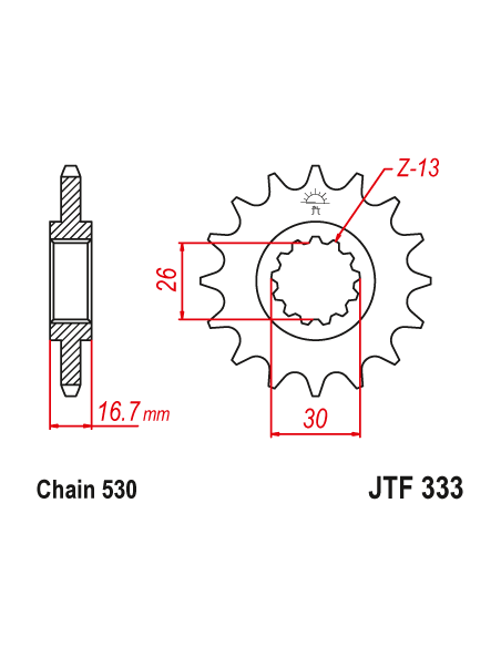 Kit chaine EK CHAIN super-renforcée acier HONDA VTR 1000 SP 2002 - 2006