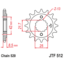 Kit chaine EK CHAIN super-renforcée acier KAWASAKI ER-5 1997 - 2005 2