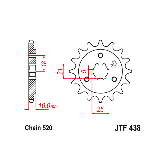 Kit chaine EK CHAIN super-renforcée acier SUZUKI DR 750 1988