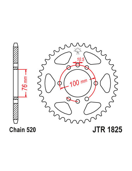 Kit chaine EK CHAIN super-renforcée acier SUZUKI DR 750 1988