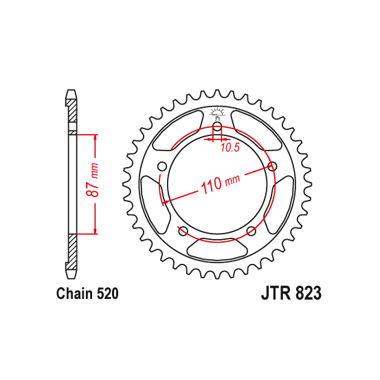 Kit chaine EK CHAIN super-renforcée acier SUZUKI GS 500 2001 - 2007