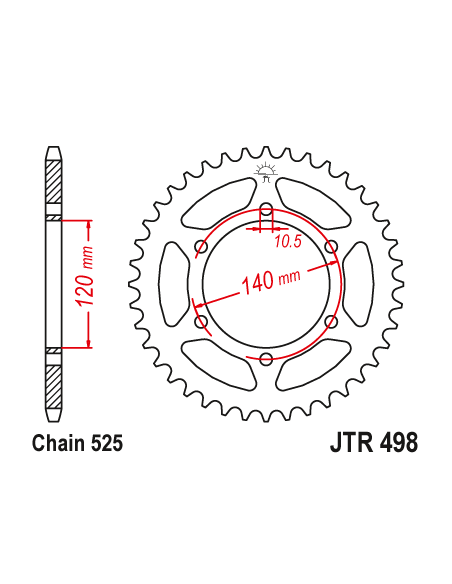 Kit chaine EK CHAIN super-renforcée acier SUZUKI GSX-R 750 1998 - 1999