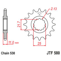 Kit chaine EK CHAIN super-renforcée acier YAMAHA FZS 600 FAZER 1998 - 2003 2