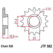 Kit chaine EK CHAIN super-renforcée acier YAMAHA XJ 600 N 1993 - 2002 2