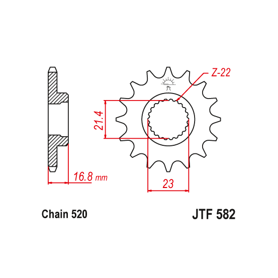 Kit chaine EK CHAIN super-renforcée acier YAMAHA XJ 600 N 1993 - 2002