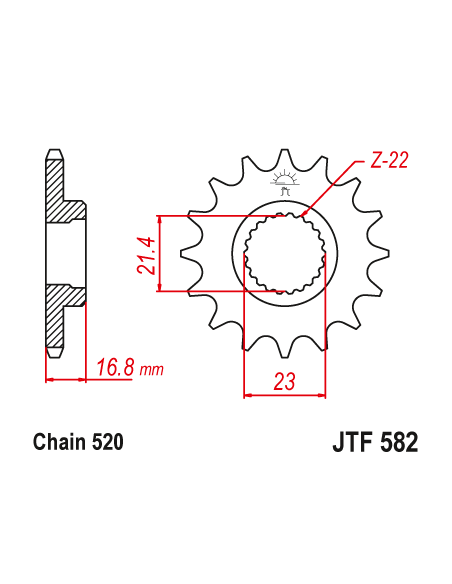 Kit chaine EK CHAIN super-renforcée acier YAMAHA XJ 600 N 1993 - 2002