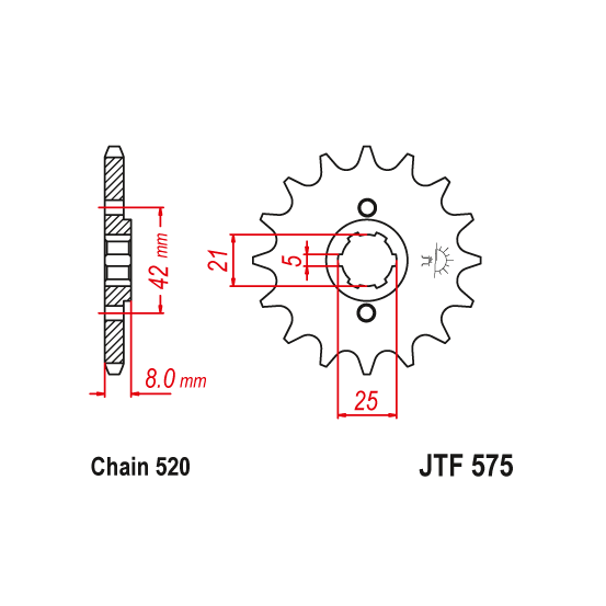 Kit chaine EK CHAIN super-renforcée acier YAMAHA XT 600 1986 - 1987