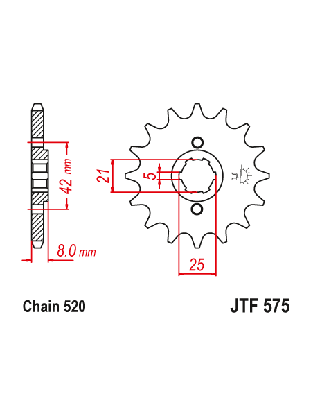 Kit chaine EK CHAIN super-renforcée acier YAMAHA XT 600 1986 - 1987