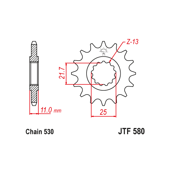 Kit chaine EK CHAIN super-renforcée acier YAMAHA YZF-R6 2003 - 2005
