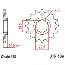 Kit chaine EK CHAIN super-renforcée acier SUZUKI DR 125 1982 - 2000 2