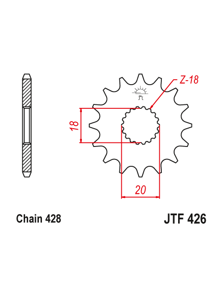 Kit chaine EK CHAIN super-renforcée acier SUZUKI GN 125 1982 - 2001