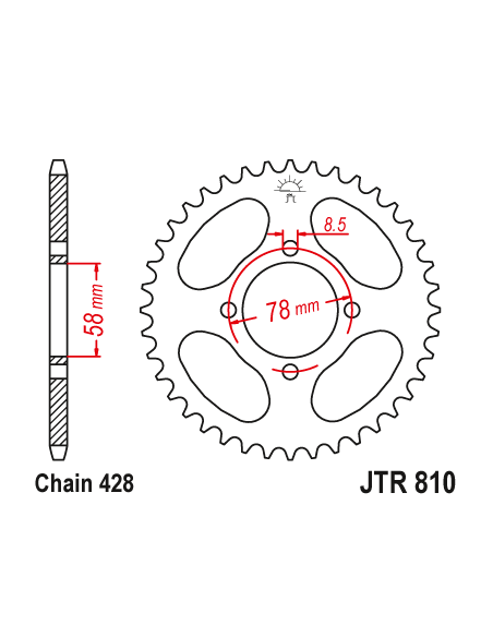 Kit chaine EK CHAIN super-renforcée acier SUZUKI GN 125 1982 - 2001