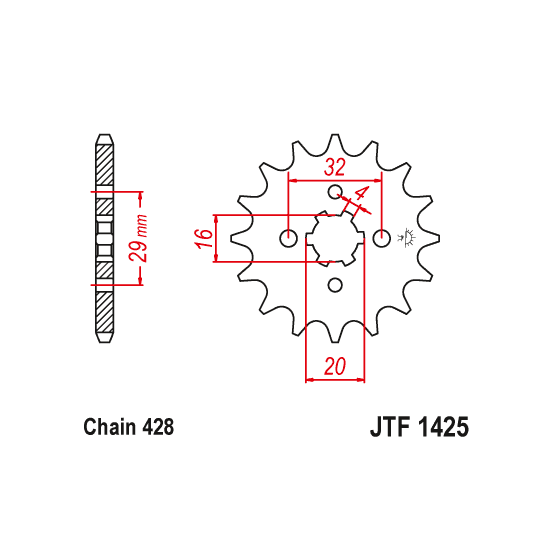 Kit chaine EK CHAIN super-renforcée acier SUZUKI GT 125 1974 - 1981