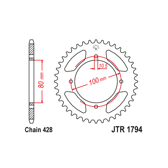 Kit chaine EK CHAIN super-renforcée acier SUZUKI GZ 125 MARAUDER 1998 - 2011