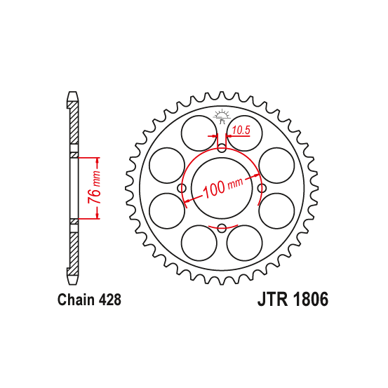 Kit chaine EK CHAIN super-renforcée acier SUZUKI VL 125 INTRUDER 2000 - 2007