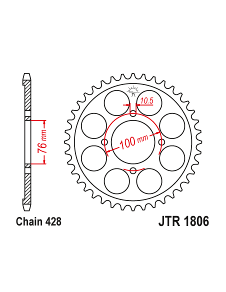 Kit chaine EK CHAIN super-renforcée acier SUZUKI VL 125 INTRUDER 2000 - 2007