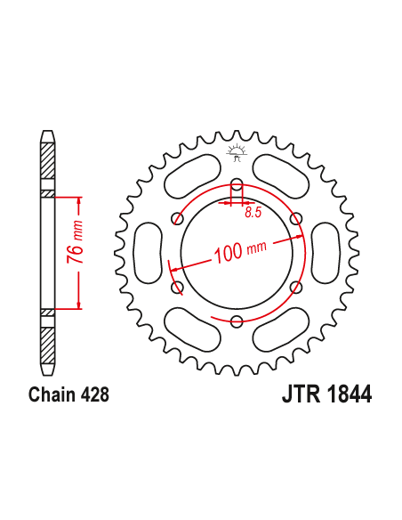 Kit chaine EK CHAIN super-renforcée acier YAMAHA MT-125 2014 - 2019