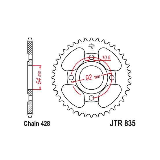 Kit chaine EK CHAIN super-renforcée acier YAMAHA SR 125 1989 - 1998