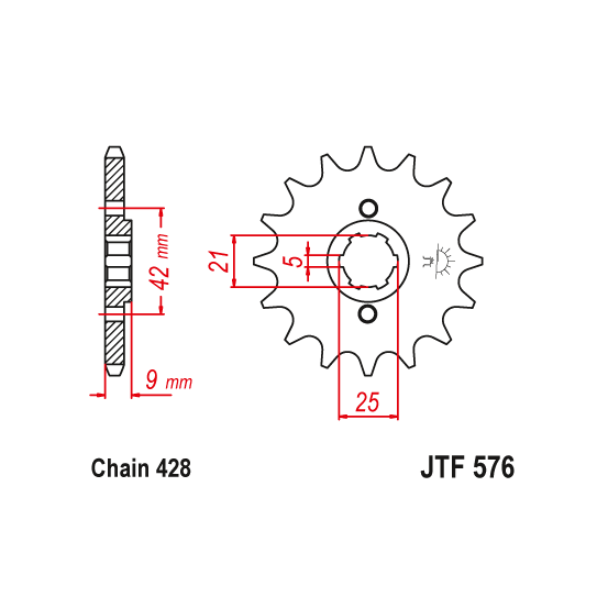Kit chaine EK CHAIN super-renforcée acier YAMAHA XT 350 1995 - 1998