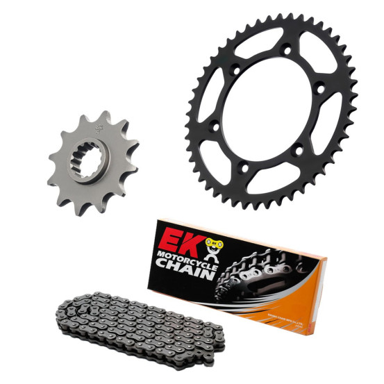Kit chaine EK CHAIN standard alu YAMAHA YZ 125 1988