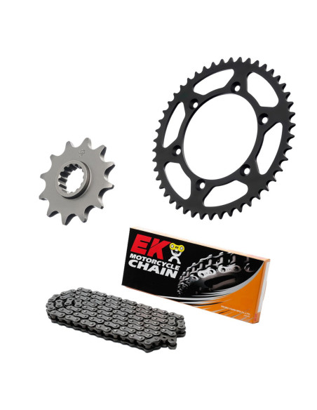 Kit chaine EK CHAIN standard alu YAMAHA YZ 125 1988