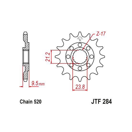 Kit chaine EK CHAIN renforcée alu HONDA CR 250 R 1996 - 2005 - CRF 450 R 2002 - 2003