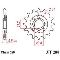 Kit chaine EK CHAIN renforcée alu HONDA CRF 450 R 2009 - 2016 2