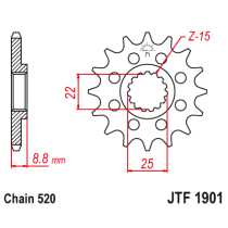 Kit chaine EK CHAIN renforcée alu HUSQVARNA TC 125 - TC 250 | KTM 125 SX - 125 SXS - 250 SX - 250 SX-F - 250 SXS 2