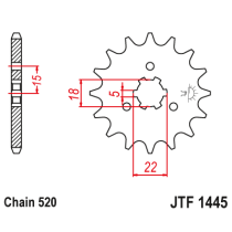 Kit chaine EK CHAIN renforcée alu KAWASAKI KX 125 2003 - 2008 2