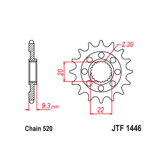 Kit chaine EK CHAIN renforcée alu KAWASAKI KX 250 2019 - 2020 - KX 250 F 2013 - 2018