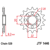 Kit chaine EK CHAIN renforcée alu KAWASAKI KX 250 F 2006 - 2010 2