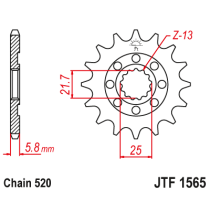 Kit chaine EK CHAIN renforcée alu KAWASAKI KX 450 2019 - 2022 - KX 450 F 2006 - 2018 2