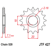 Kit chaine EK CHAIN renforcée alu SUZUKI RM-Z 250 2010 - 2012 2