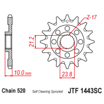 Kit chaine EK CHAIN renforcée alu SUZUKI RM-Z 450 2013 - 2019 2