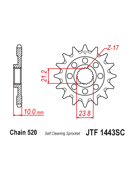 Kit chaine EK CHAIN renforcée alu SUZUKI RM-Z 450 2013 - 2019