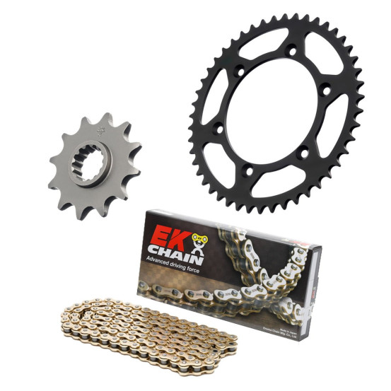 Kit chaine EK CHAIN renforcée alu YAMAHA WR 250 2016 - 2020 - YZ 250 1999 - 2021
